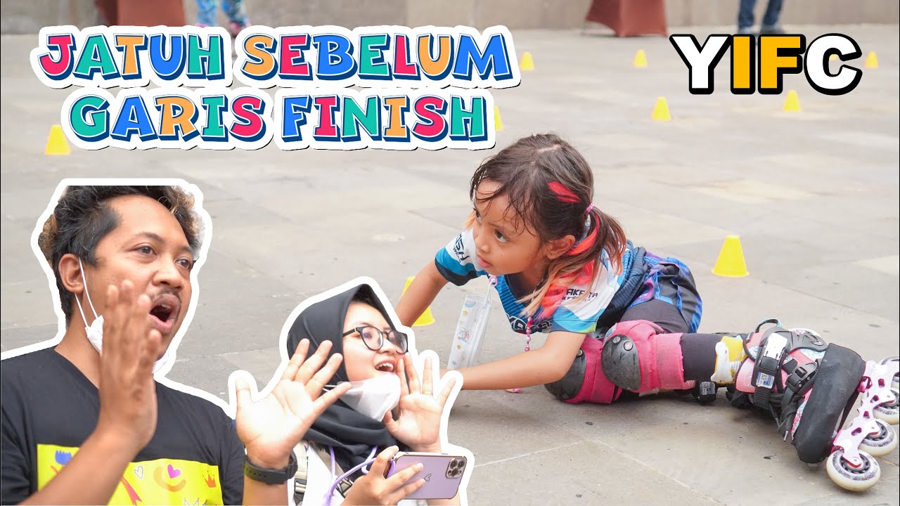 LEIKA JATUH DI DEPAN GARIS FINISH! SAAT IKUT LOMBA SEPATU RODA