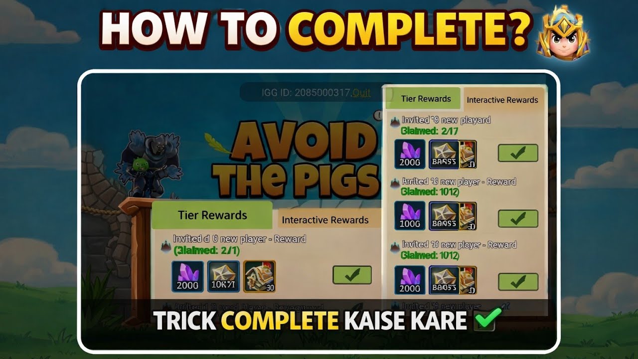 Lords Mobile X Angry Birds Pigg Event Invitations Task trick 🔥💯 #lordsmobile 