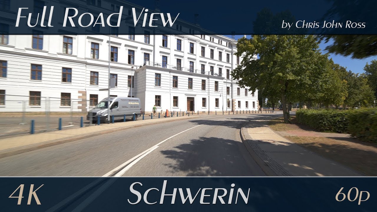 Schwerin, Germany: Feldstadt, Altstadt - Graf-Schack-Allee - 4K UHD - Autofahrt - Car Ride Video