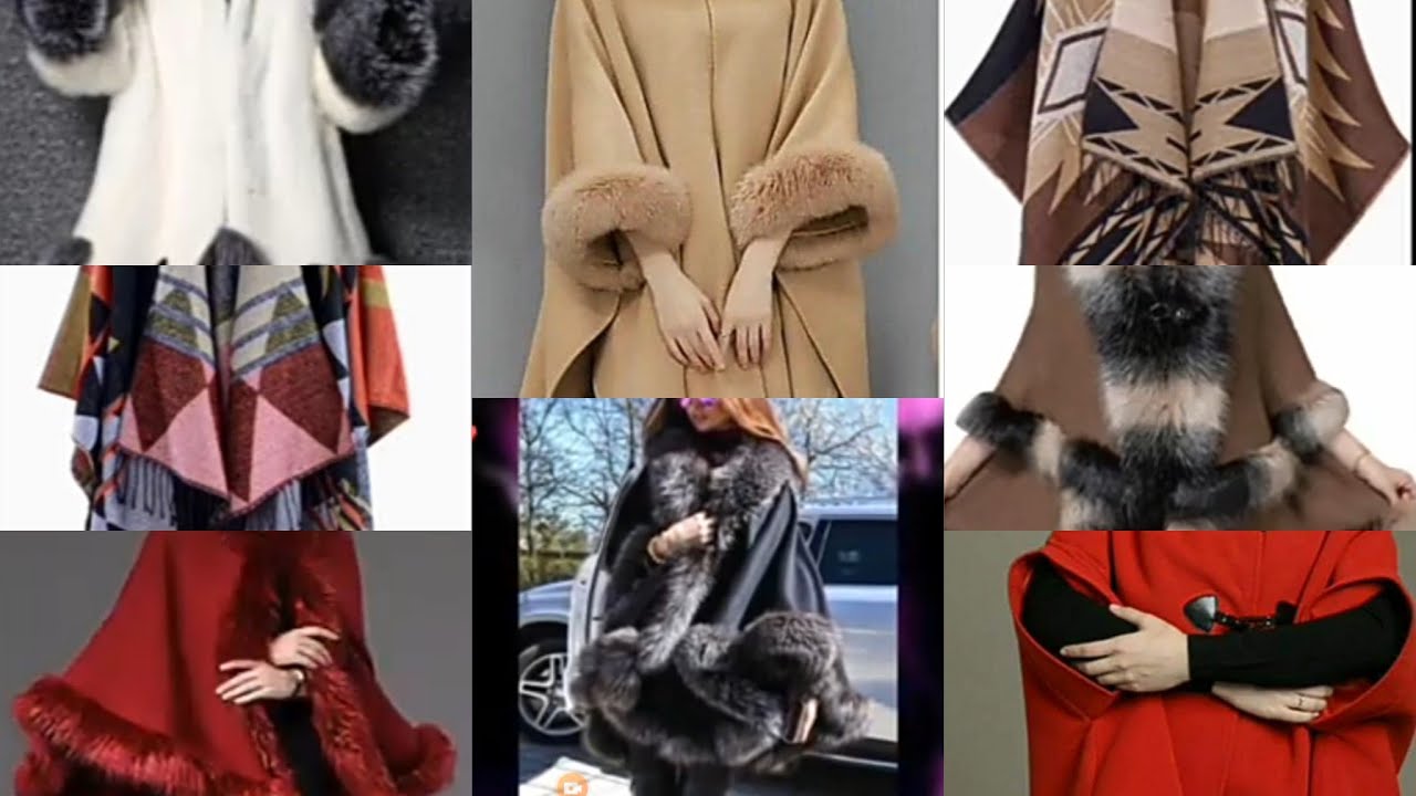 كاب شتوي_للمحجبات 2022/ اروع موديلات  كاب شتوي موضة خريف وشتاء 2022 cape femme