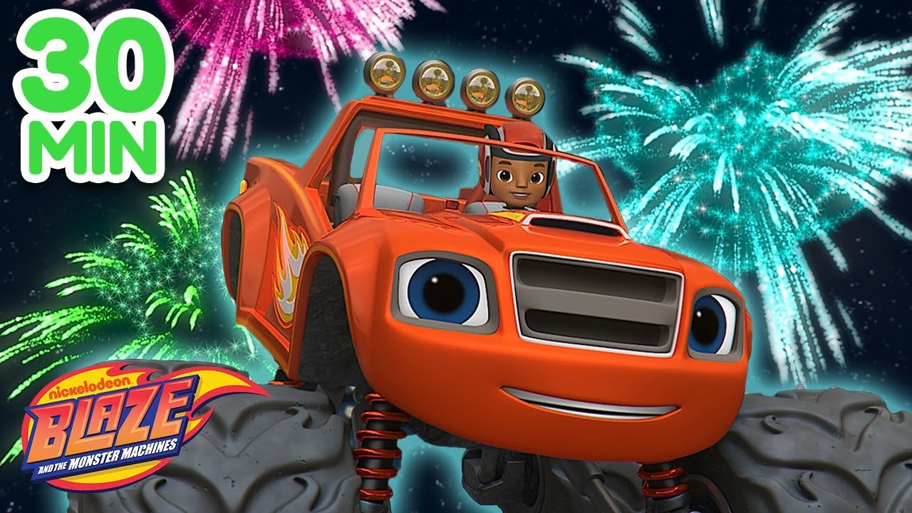 Blaze's Ultimate Firework Races! | 30 Minute Compilation | Blaze and the Monster Machines