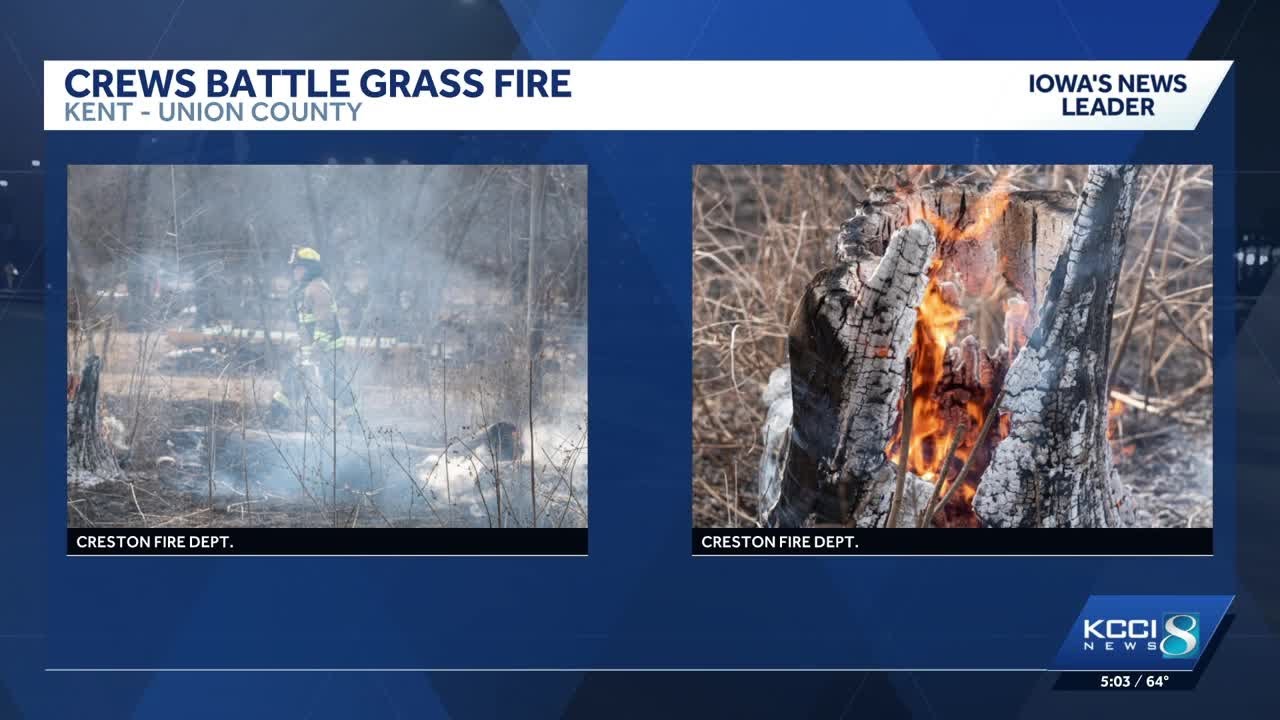 Creston firefighters respond to grass fire in Kent
