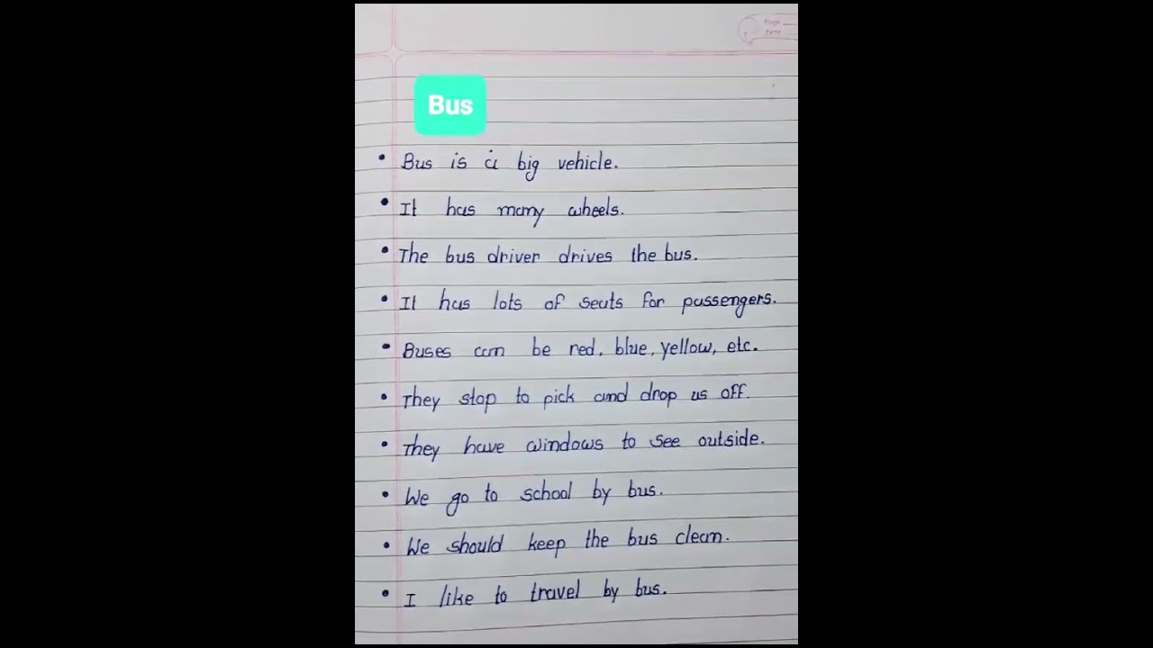 10 Lines On Bus Essay In English | Bus Essay In English | Short Essay On Bus | Essay On Bus #viral