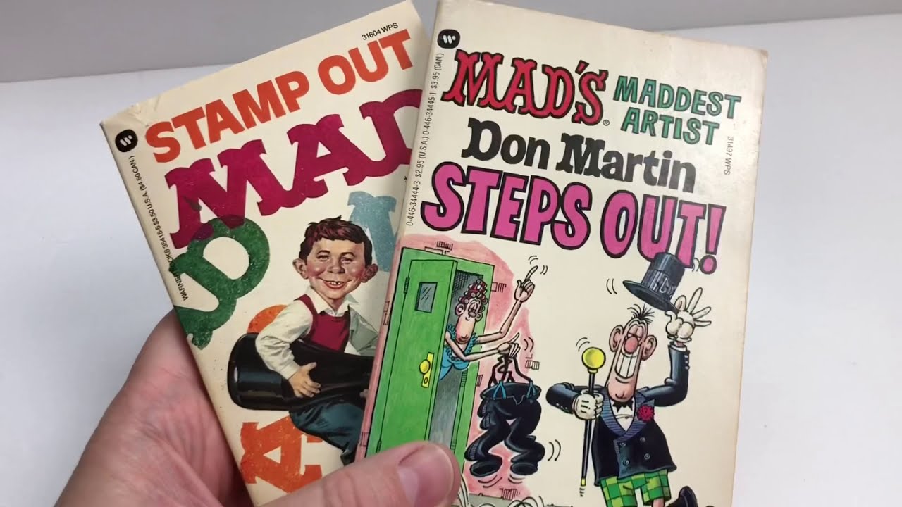 Discussing paperback art books (mostly MAD).