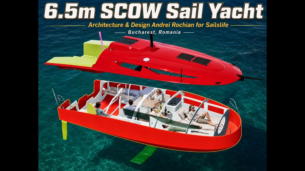 6.5m  SCOW Sail Yacht  Architecture & Design Andrei Rochian  for  Sailslife Bucharest  Romania