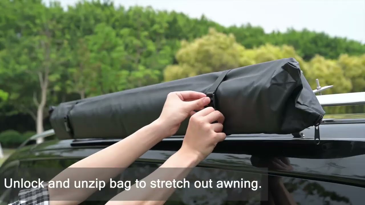 How to install car side awning? #carcamping #vehicleawning #solocamping #camping
