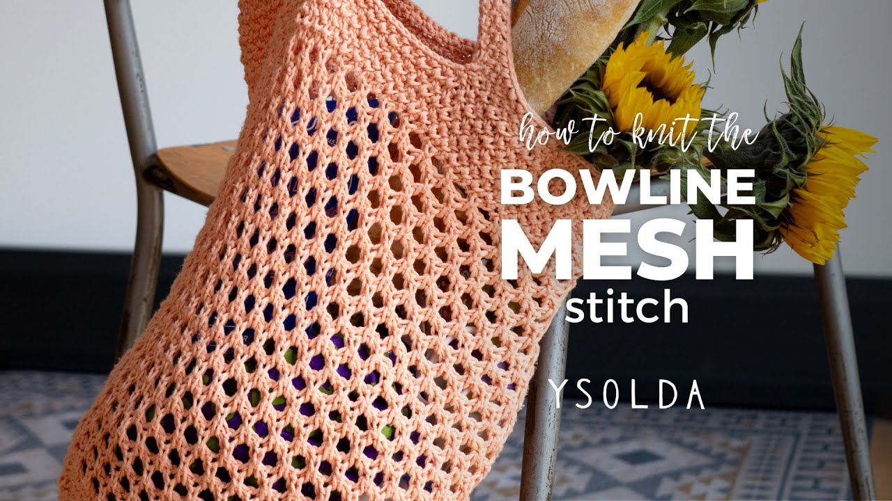Bowline Mesh Stitch | Knitting Stitch Tutorial