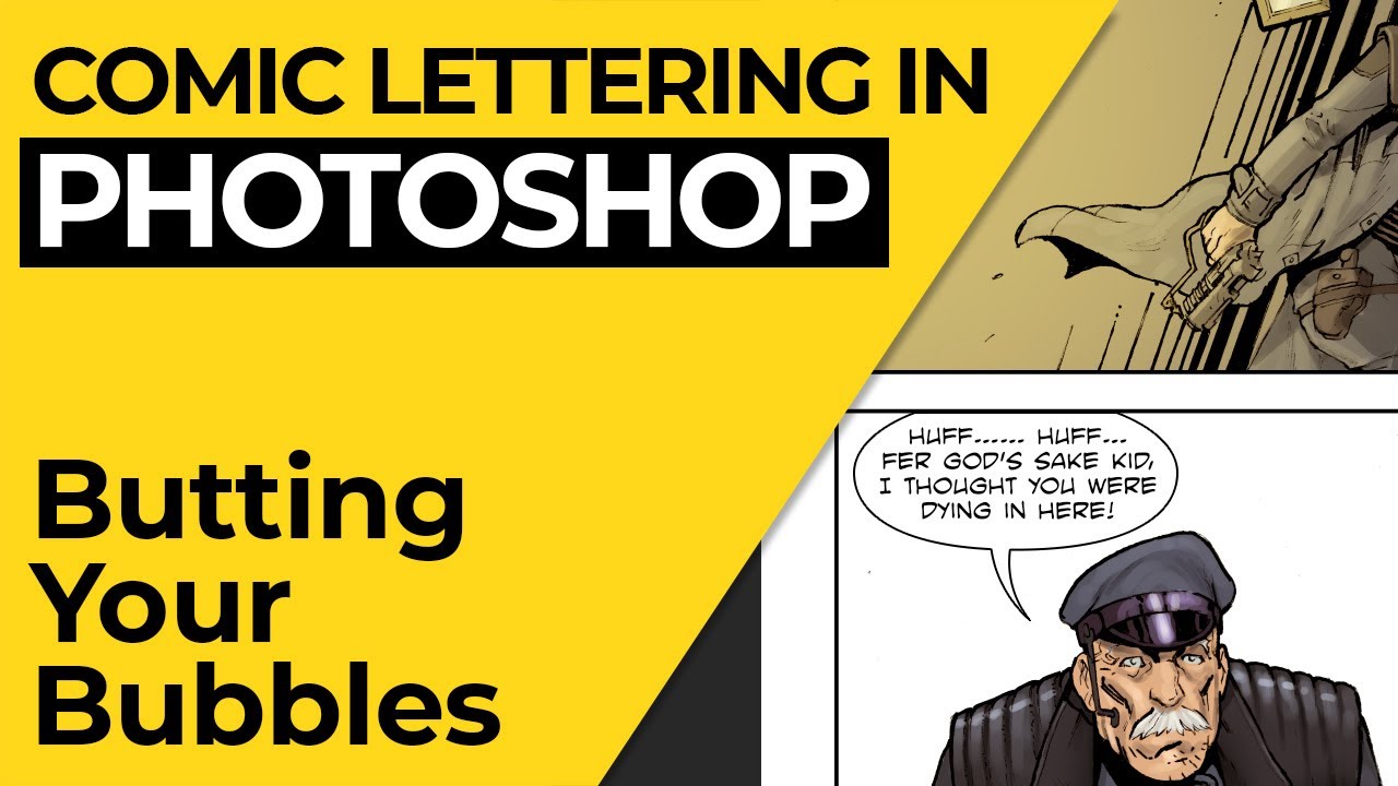 Comic Lettering in Photoshop - Butting Speech Bubbles Against Panel Borders