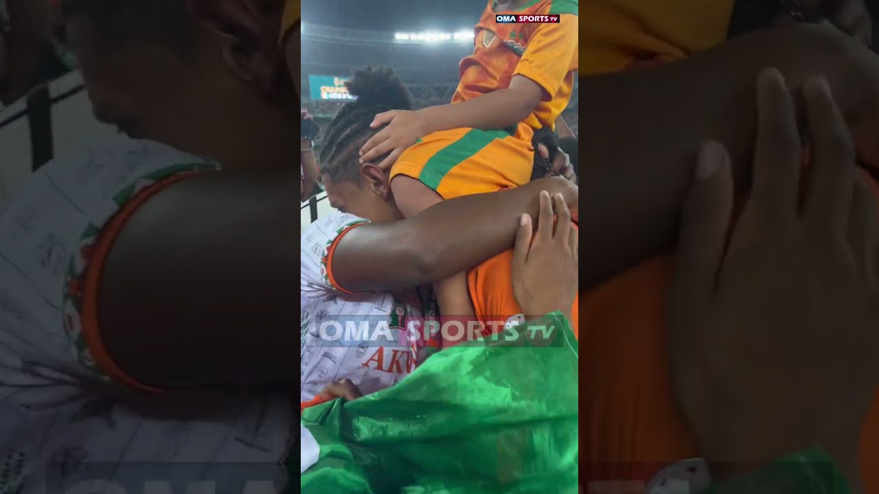 Sebastian Haller in tears after  winning the AFCON