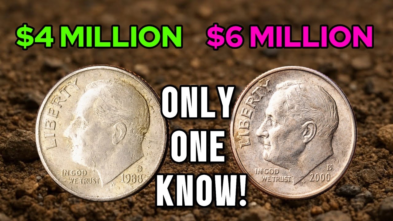 The Most Valuable Roosevelt One Dime Coins  1988-D & 2000-D Dimes Worth Big Money