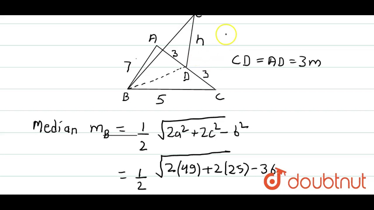 Consider a triangular plot ABC with sides AB = 7 m, BC = 5 m and CA = 6 m.
