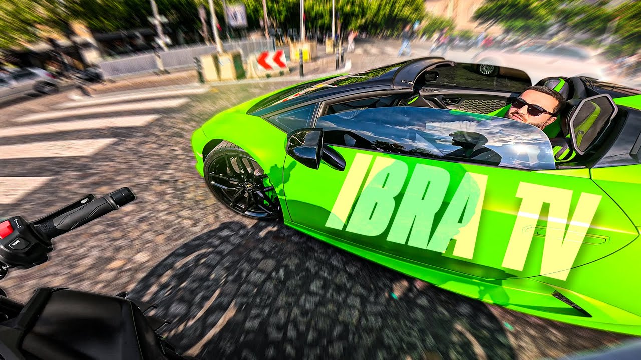 RENCONTRE INATTENDUE AVEC IBRA TV ET SA NOUVELLE LAMBORGHINI 🏎️🔥🤝🏻 Motovlog sur Paris