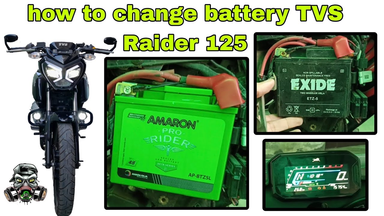 how to change battery TVS Raider 125🏍 | TVS Raider battery change