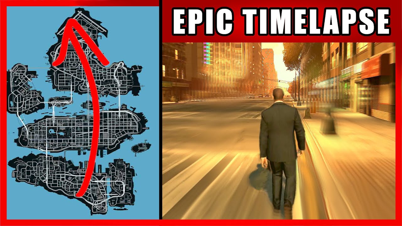 Walk Across The Map Timelapse | GTA 4