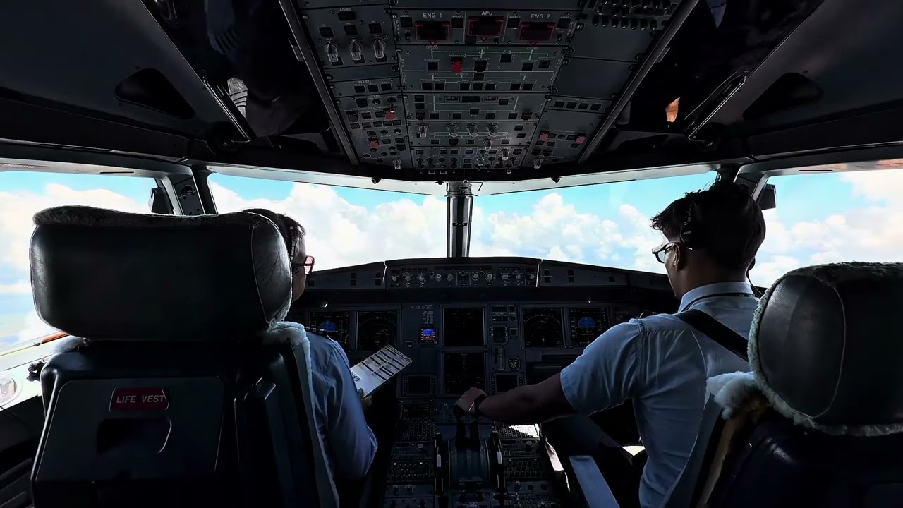[4K] GRU-REC da Cabine de Comando do Airbus A320 da Azul