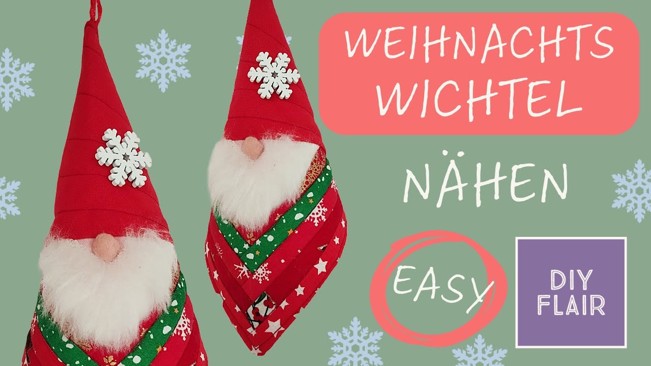 Wichtel nähen / schnelle Weihnachtsdeko nähen / Geschenk für Weihnachten nähen / Stoffreste DIY