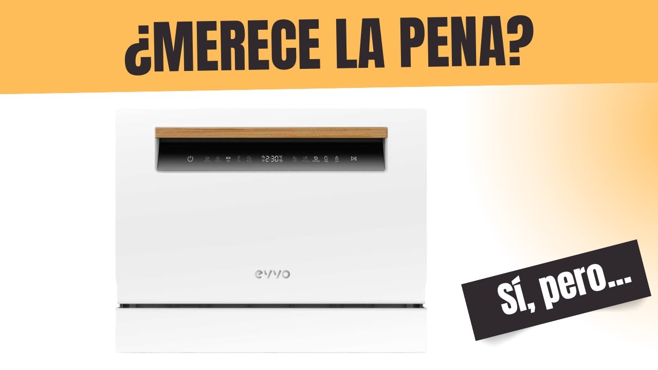 EVVO Lavavajillas Tamaño Compacto, sobremesa o encimera, 6 Servicios