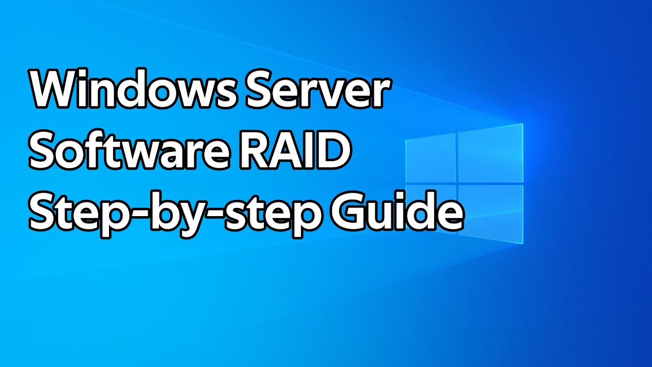 Как настроить программный RAID на Windows Server с помощью управления дисками