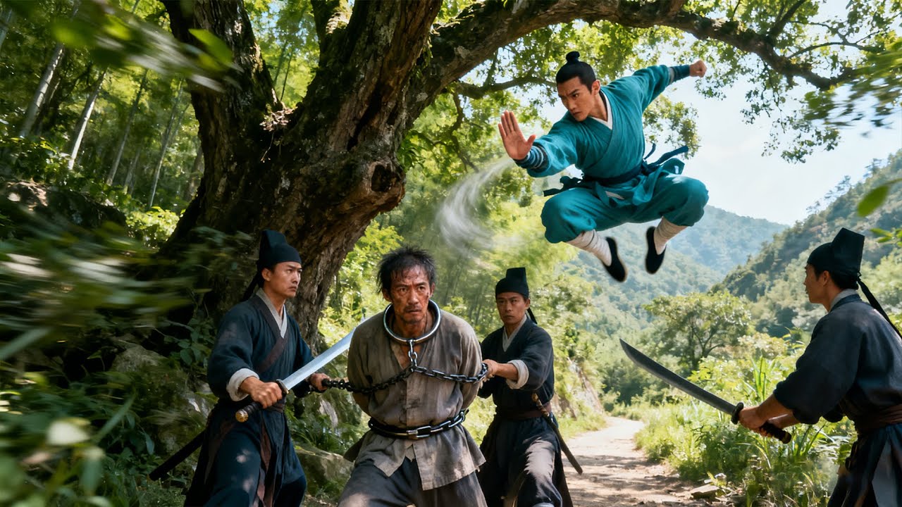 囚犯將被斬首，沒想到路過山林時被功夫高手救下！#kungfu #功夫