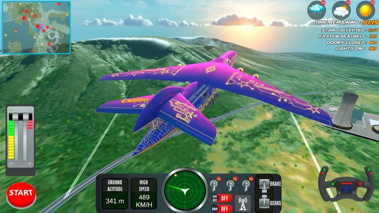 City Airplane Flight Simulator - Charming landing passenger plane - Android Gameplay 