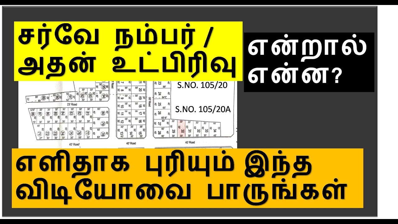 Land Survey number or Sub-division number -what is it called?