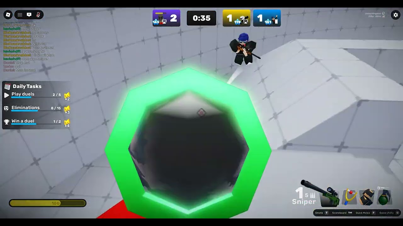 Je fait rager un mec qui veutjouer que snipe