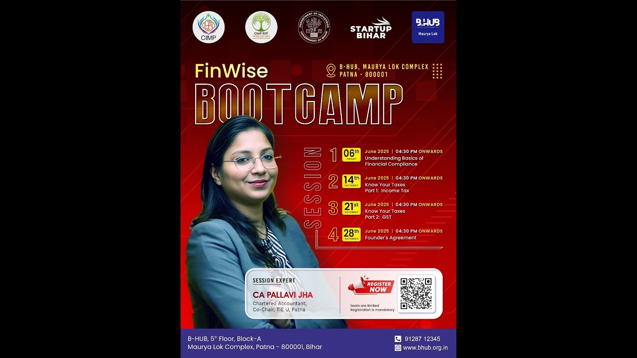 FinWise Bootcamp Session-04 on Founder's Agreement | Legal & Financial Insights by CA Pallavi Jha