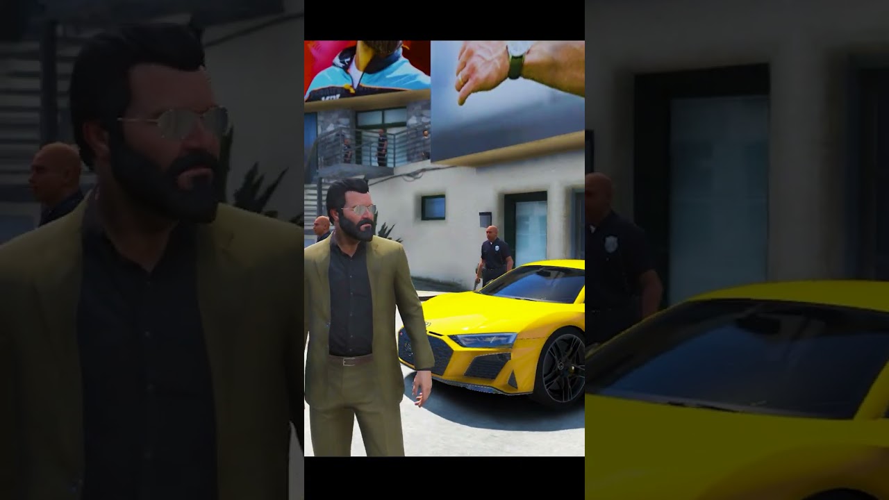 🤬Stealing 🔥Virat Kohli😱 Luxury Audi R8 🚗in His House GTA 5  #shorts #short #funnyvideo