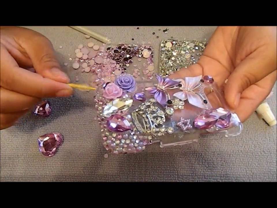 How to bling your cell phone case cover tutorial!