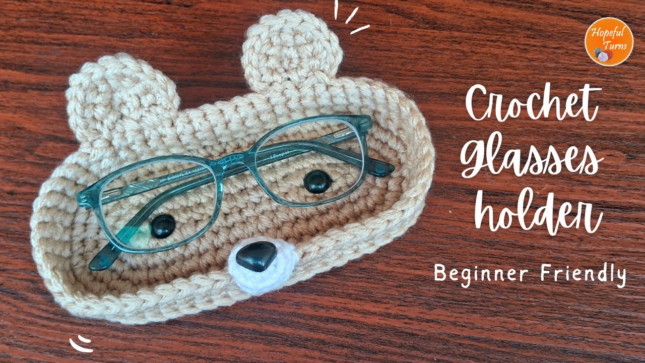 Crochet Bear Glasses Holder | Viral crochet eyeglasses holder | Easy & Beginner friendly