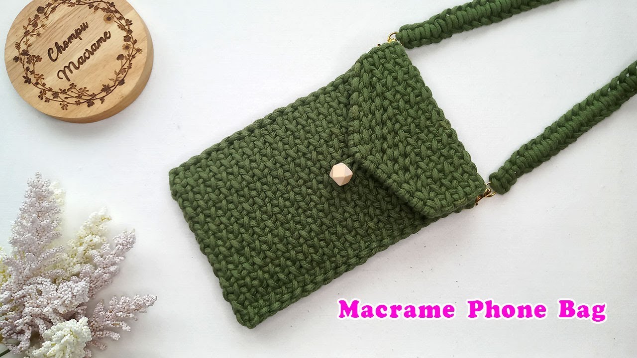 DIY Macrame phone bag | Step by step | Chompu Macrame
