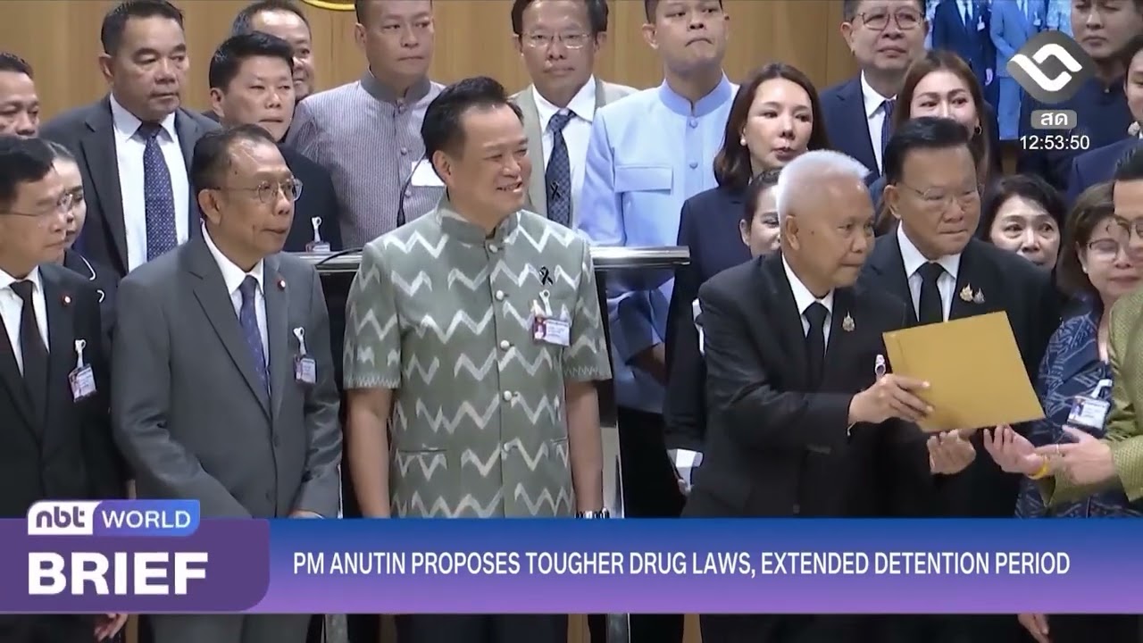 PM ANUTIN PROPOSES TOUGHER DRUG LAWS, EXTENDED DETENTION PERIOD