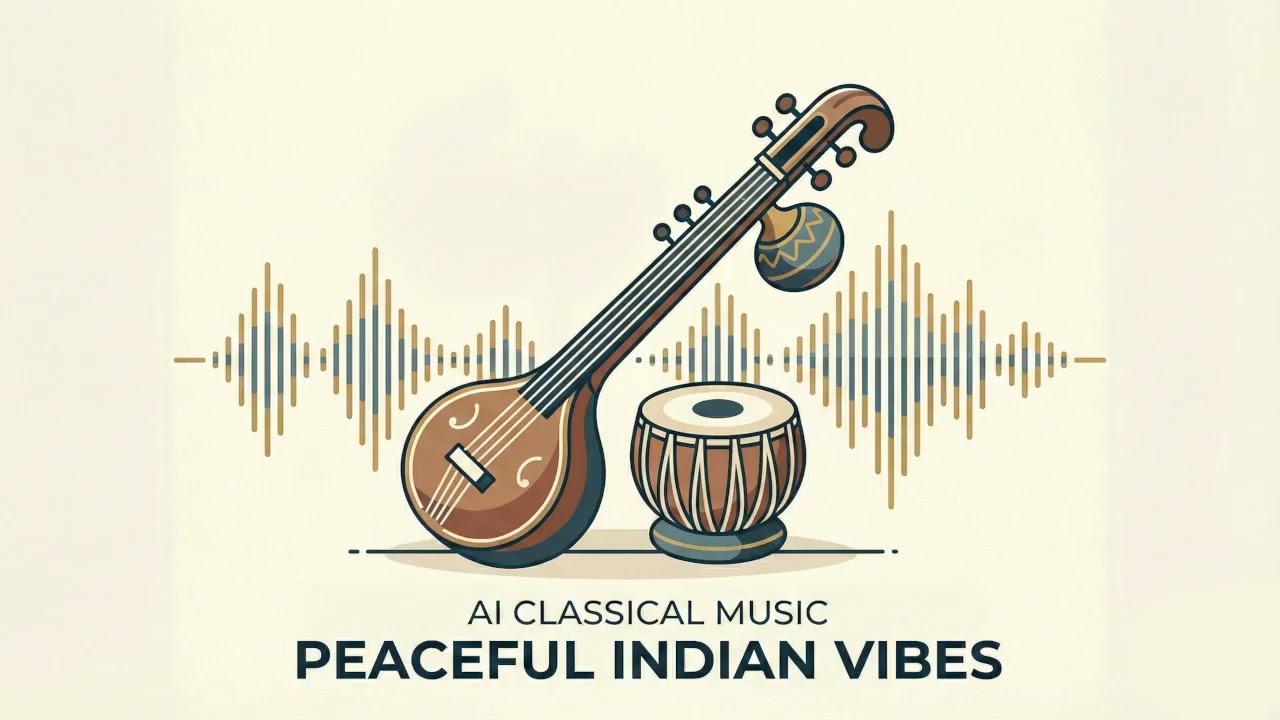 Peaceful Indian classical music for programming | AI Generated