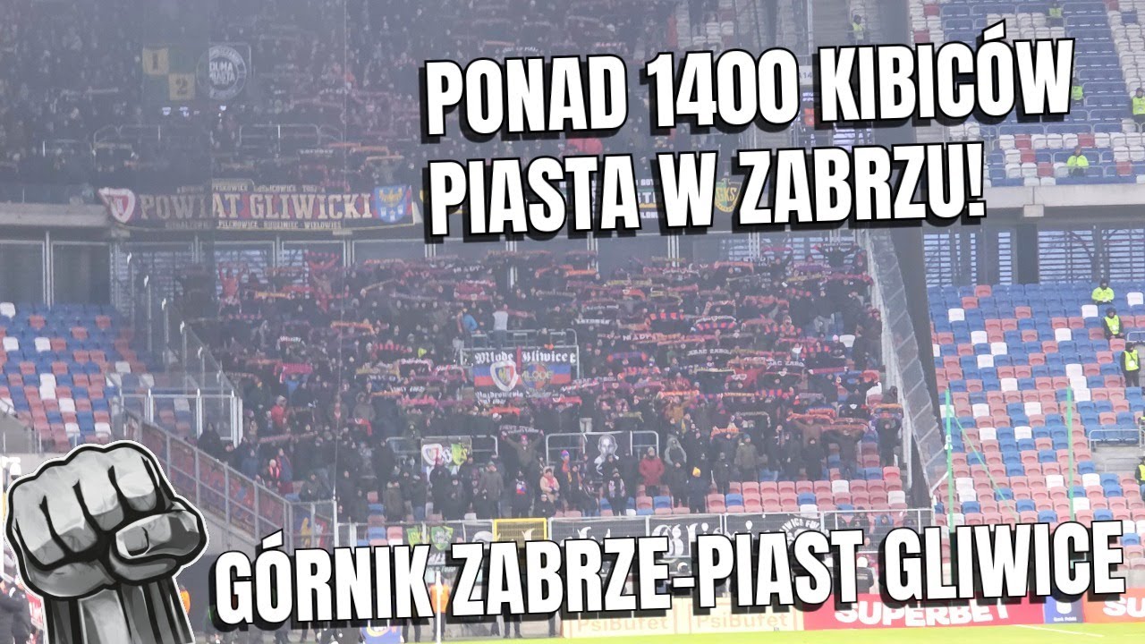 🔥🔥🔥 Doping kibiców Piasta Gliwice podczas wyjazdowego meczu w Zabrzu 🔵🔴 | 31.01.2026