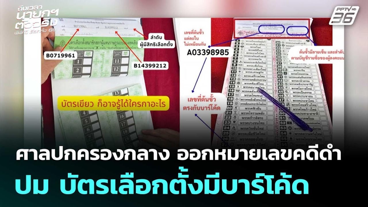ศาลปกครองกลาง ออกหมายเลขคดีดำ ปม บัตรเลือกตั้งมีบาร์โค้ด | เลือกตั้ง 2569 | เข้มข่าวค่ำ | 13 ก.พ. 69