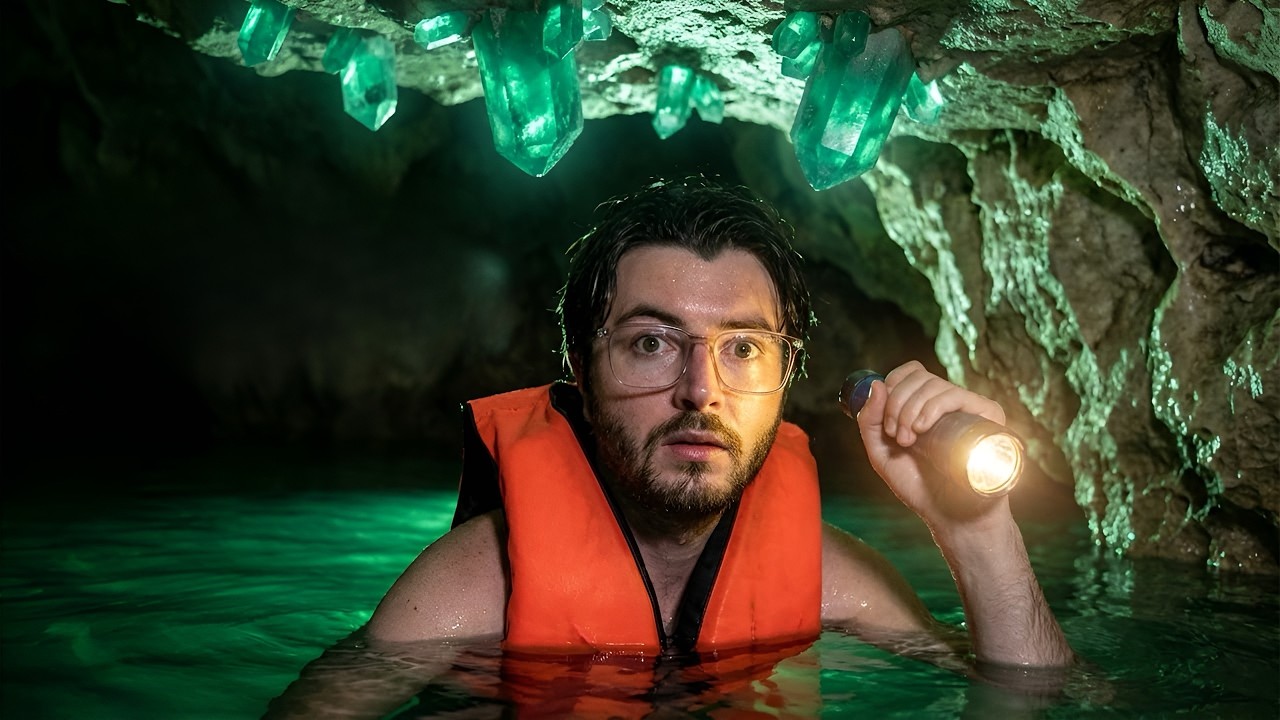 Swimming Through An Emerald Cave!