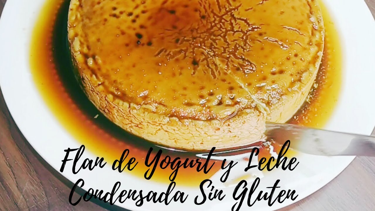 Flan de Yogurt y Leche Condensada/Solo 4 ingredientes/Receta Super Fácil y Cremosa😋