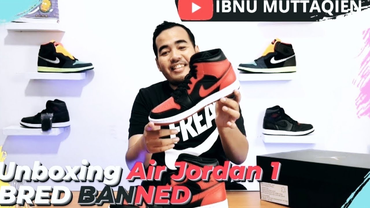 UNBOXING AIR JORDAN 1 MID BANNED INDONESIA PAKET HEMAT DARI VERSI HIGH BRED BANNED