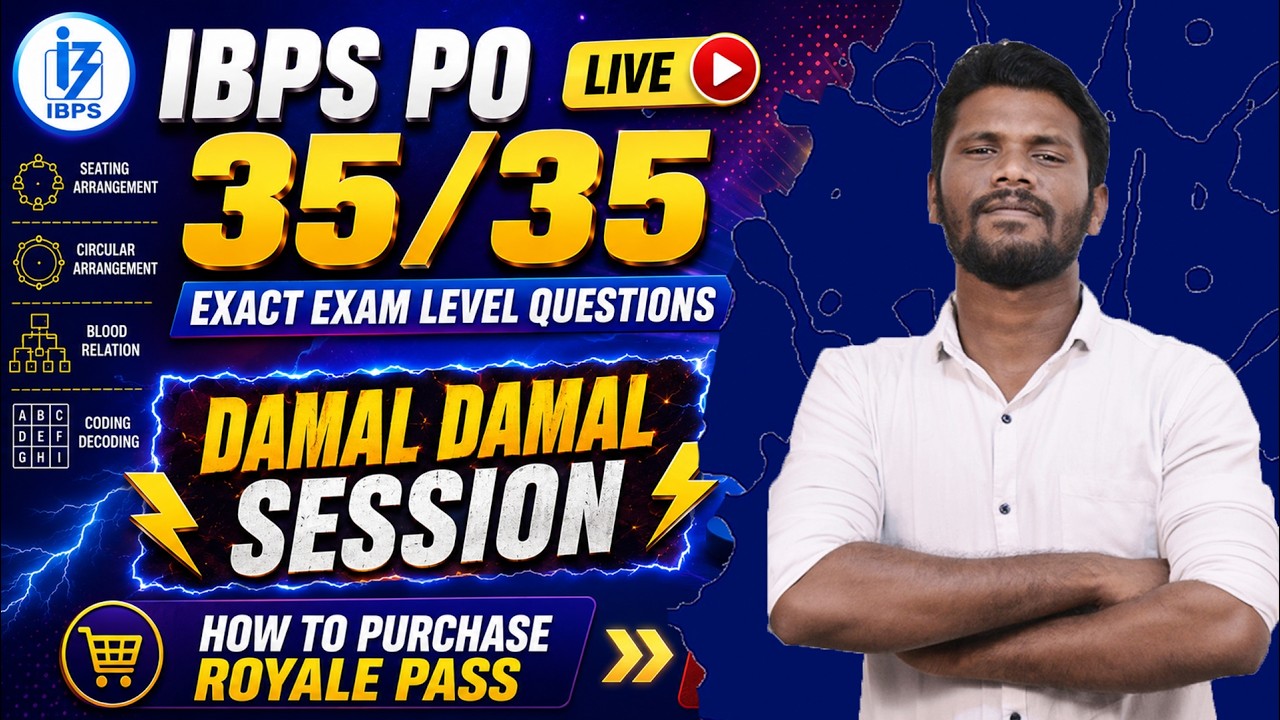 IBPS PO PRELIMS FULL MOCK 35/35 | DAMAL DAMAL REASONING | EXACT EXAM LEVEL QUESTION | DAY 24 | MR.JD