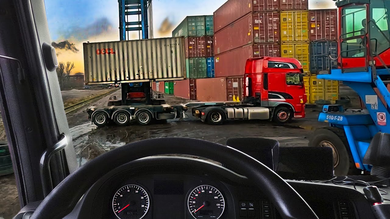 Terrible Roads and Muddy Container Loading POV