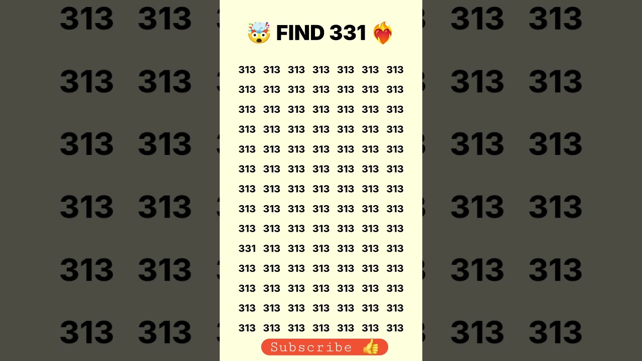 Can you spot Hidden 331? like a pro 🏆 #shorts #puzzle #brainteaser #reels #games #trivia