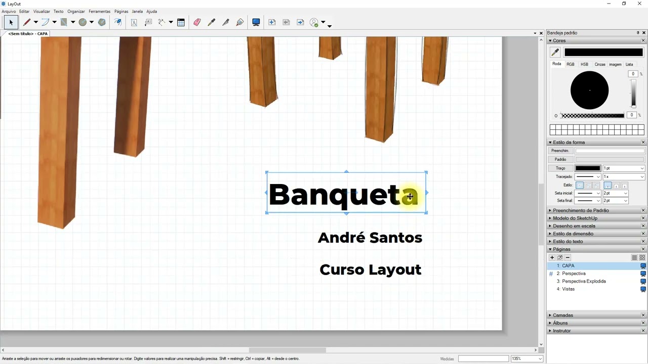 SketchUp - Layout - Usar modelo e inserir imagens