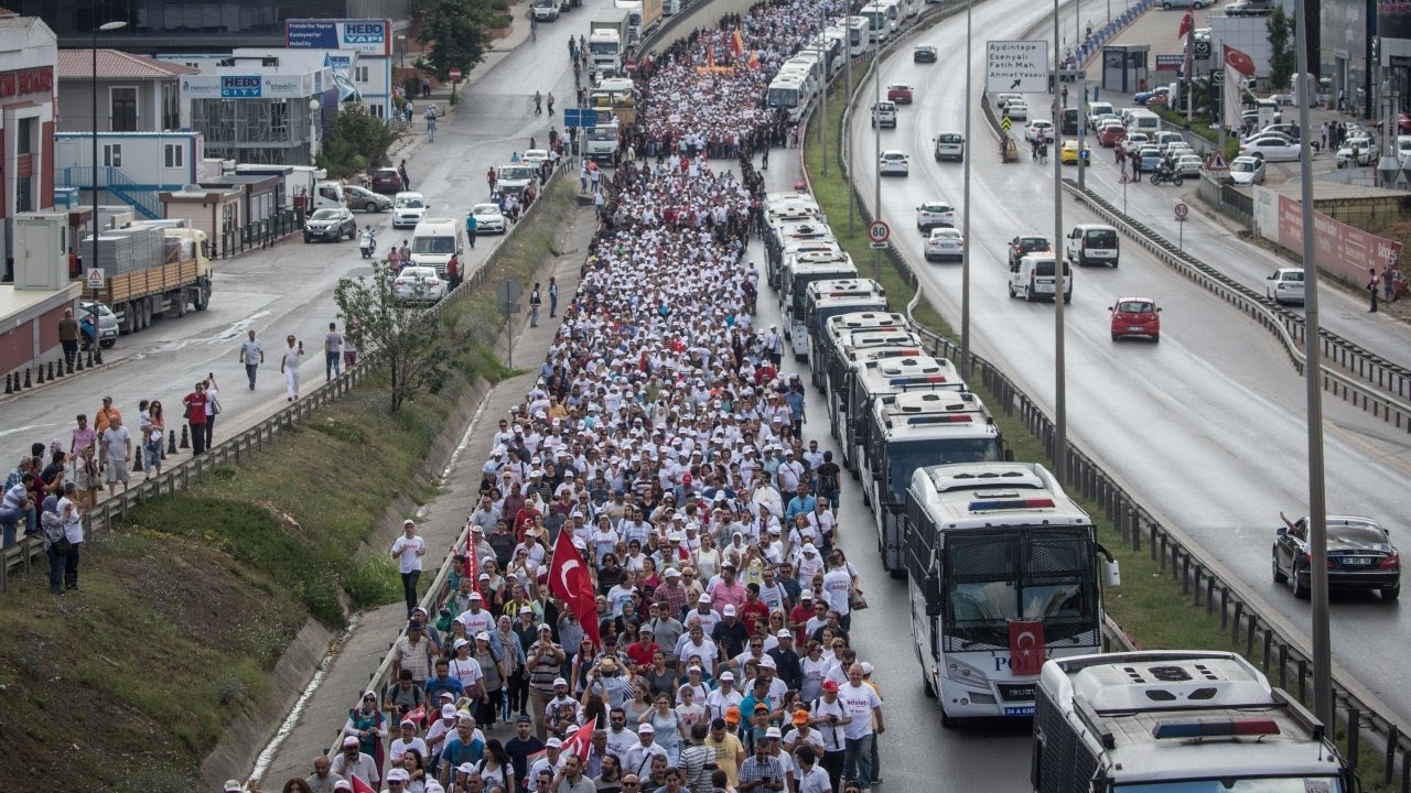 280-mile protest march ends in Istanbul