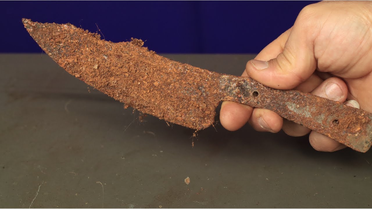 rusty knife restoration ( time lapse )