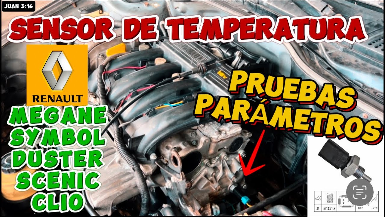 COMO PROBAR SENSOR DE TEMPERATURA DE RENAULT | ADIÓS AL RECALENTAMIENTO ✅