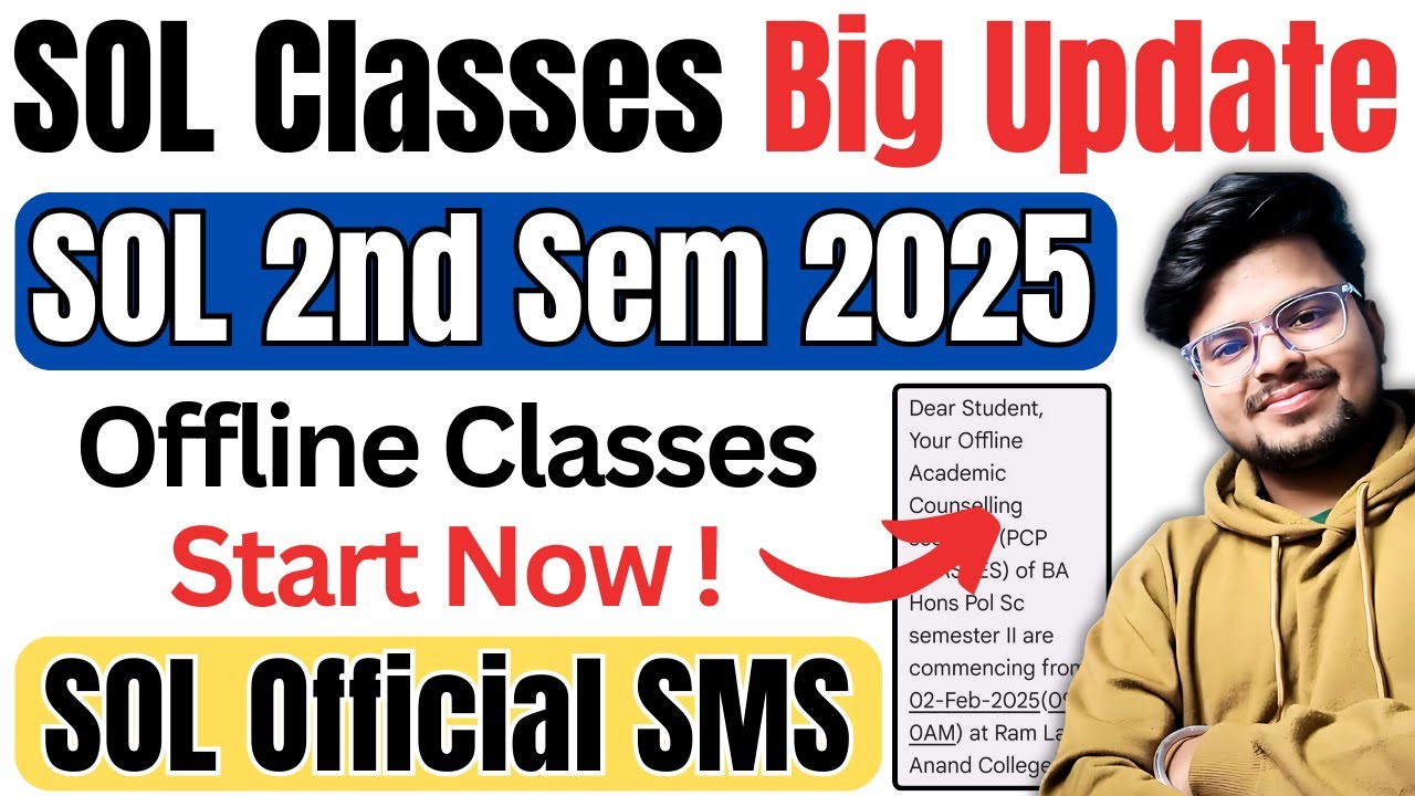 🔥 Big Update! DU SOL 2nd Semester Classes START 2025 | Timetable, Attendance & Important Details!