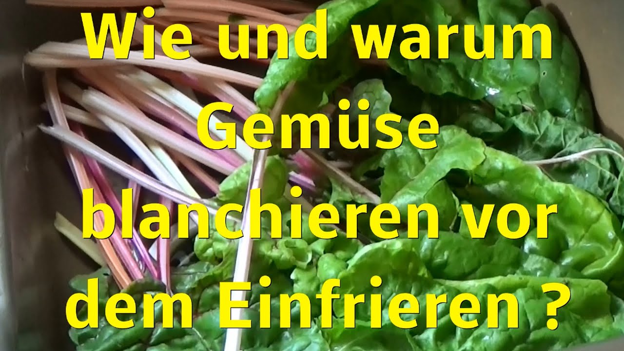 Wie und warum Gemüse blanchieren vor dem Einfrieren???