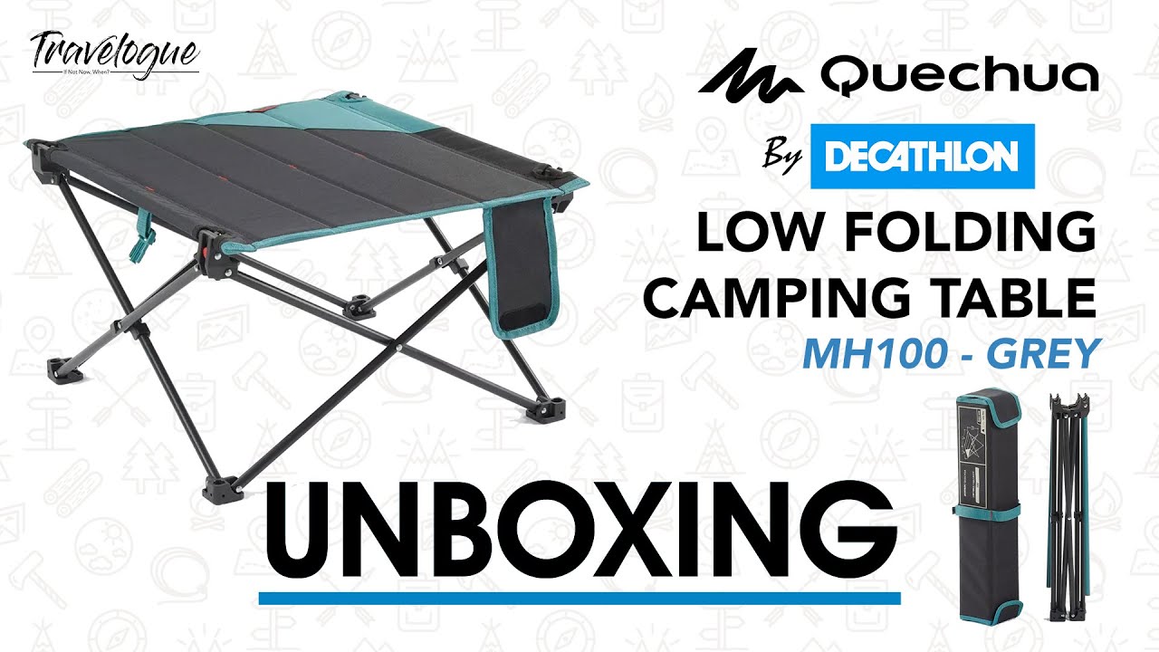 #QUECHUA #Decathlon #Unboxing Low Folding Camping Table - MH100 Grey