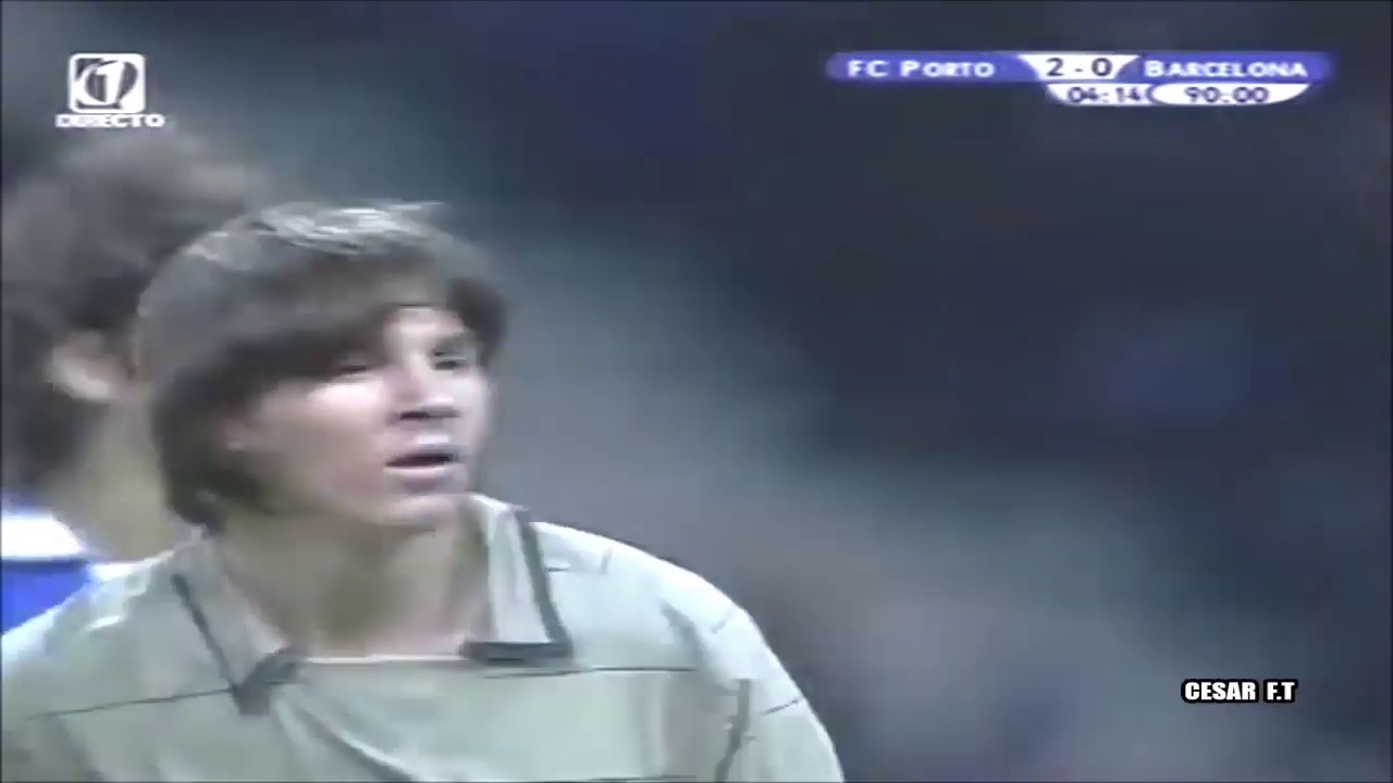Messi vs FC Porto | 2003 | Barcelona first team debut