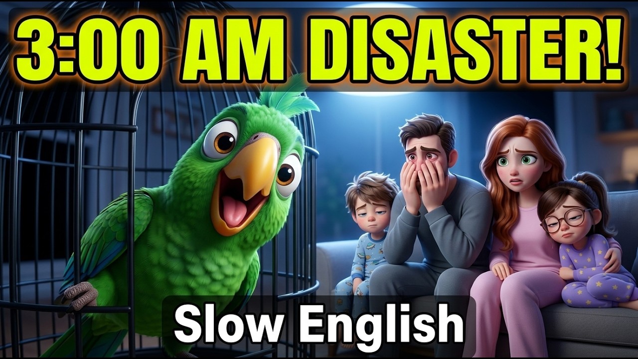 The New Parrot— Family Chaos to Dinner Hero | Easy English Listening Story for Beginners (A1-A2)